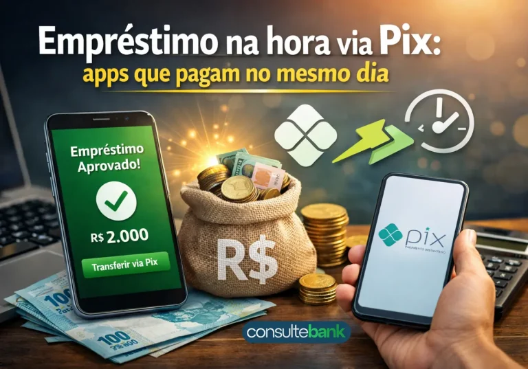Empréstimo na hora via Pix: apps que pagam no mesmo dia - Consulte Bank