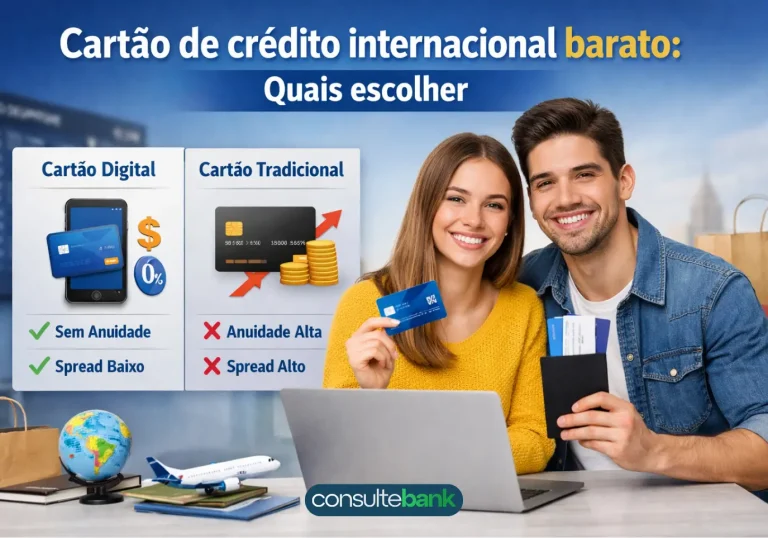Cartão de crédito internacional barato: quais escolher - Consulte Bank