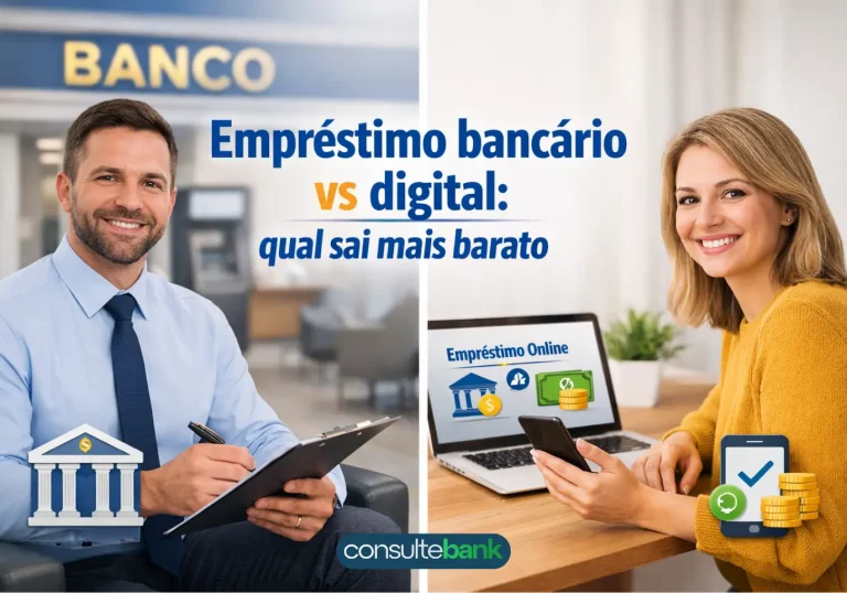 Empréstimo bancário vs digital: qual sai mais barato - Consulte Bank