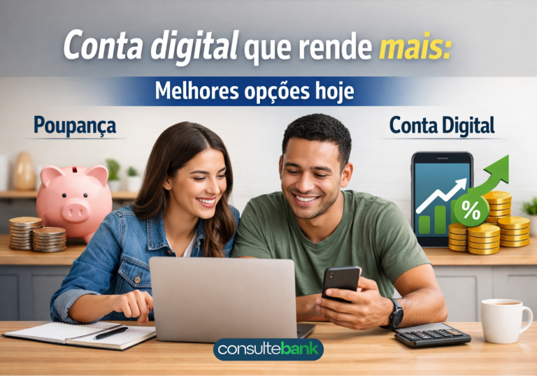 Conta digital que rende mais: melhores opções hoje - Consulte Bank