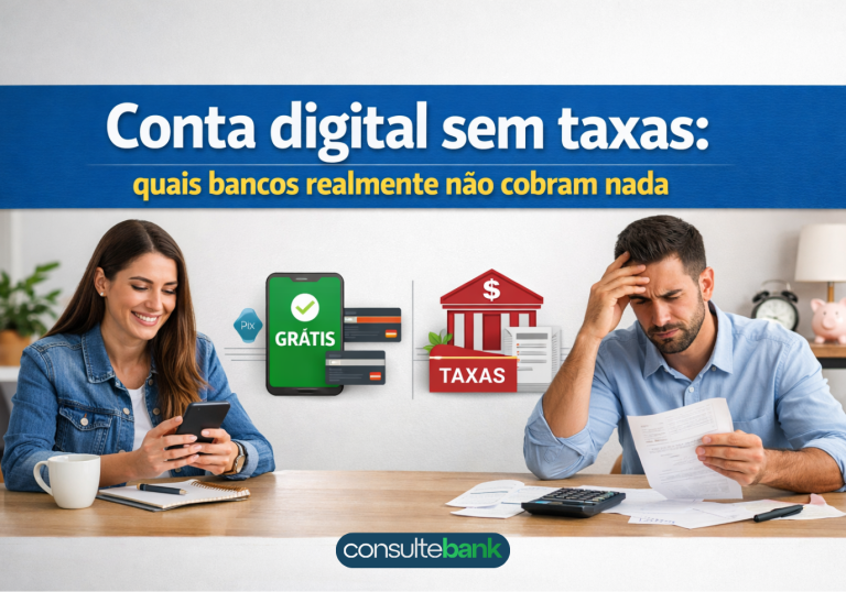 Conta digital sem taxas: quais bancos realmente não cobram nada - Consulte Bank