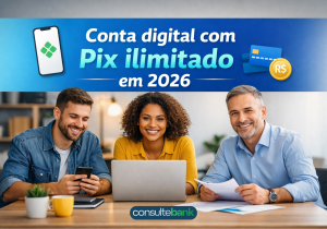 Conta digital com Pix ilimitado em 2026 - Consulte Bank
